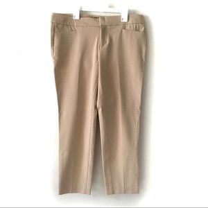 Crosby Career Nude Tapered Ankle Slacks 8